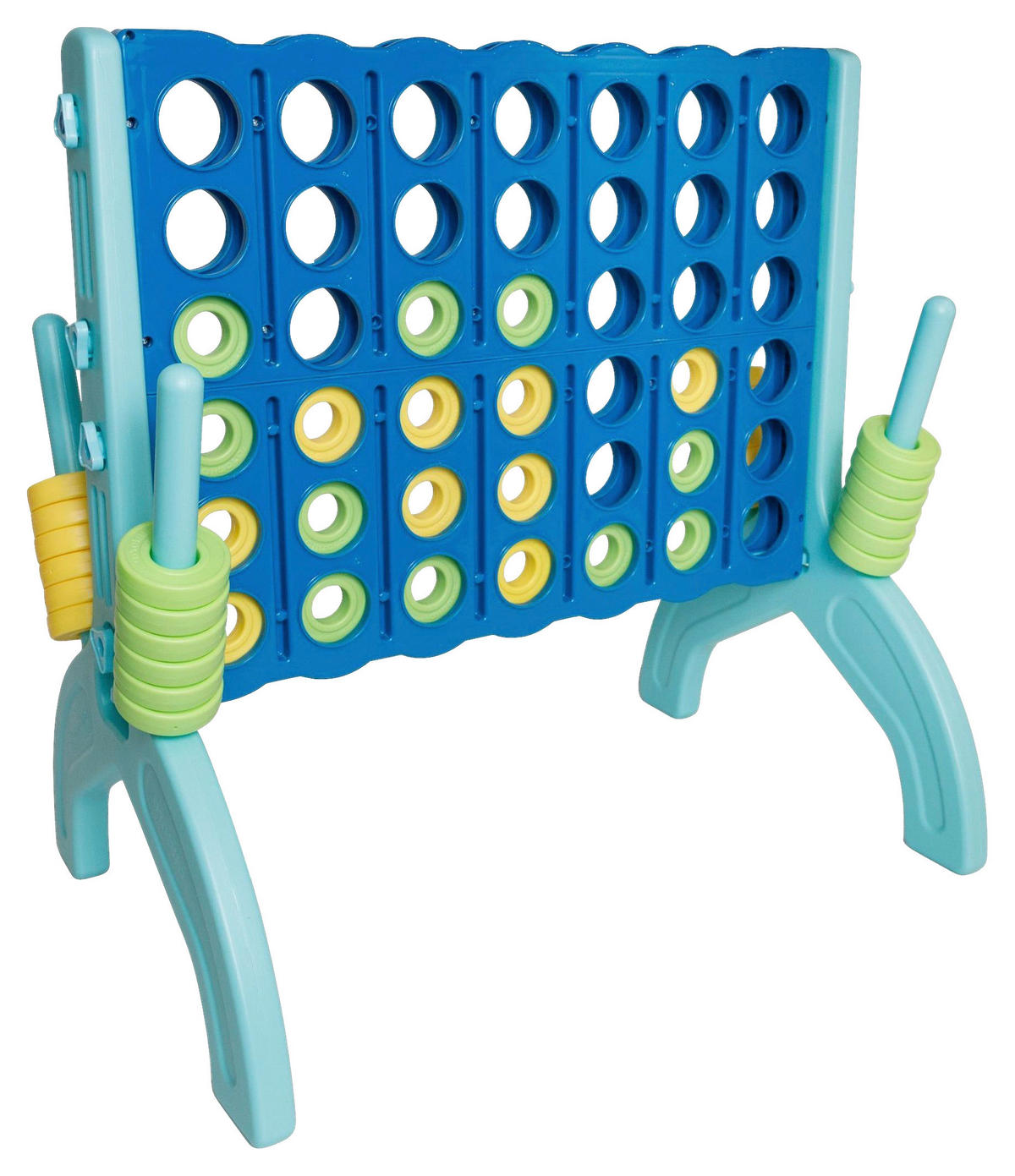 OUTDOORSPIEL XXL 4 in einer Reihe Blau, Türkis  - Türkis/Blau, Basics, Kunststoff (73/49/72.5cm) - alldoro