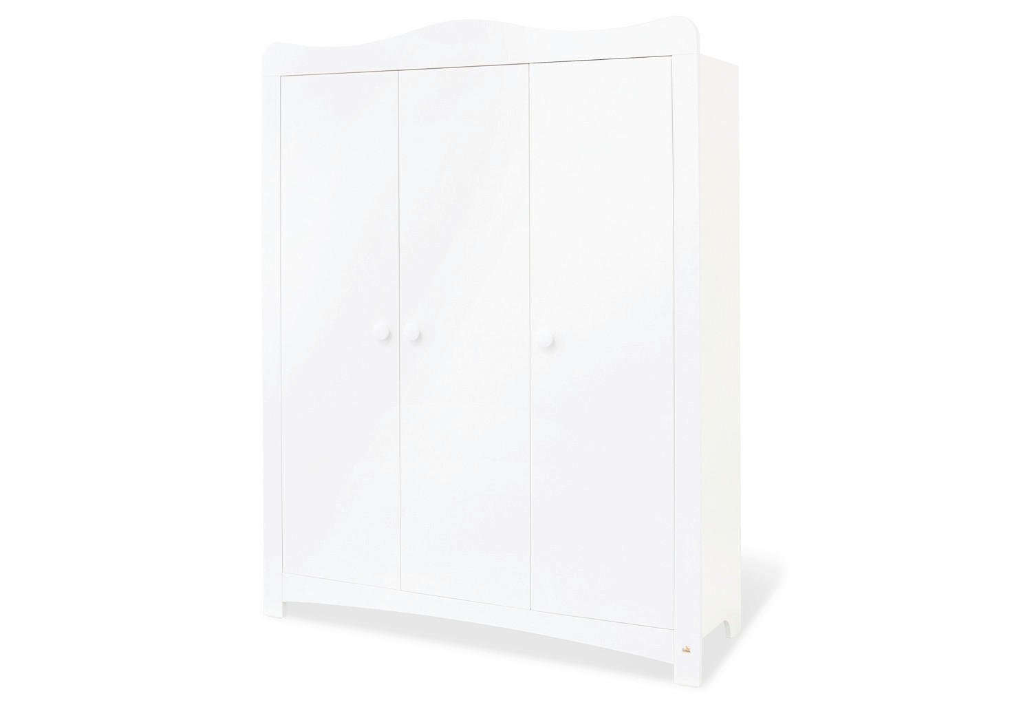 BABYKLEIDERSCHRANK FLORENTINA Weiß  - Weiß, ROMANTIK / LANDHAUS, Holzwerkstoff (140/180/57cm) - Pinolino