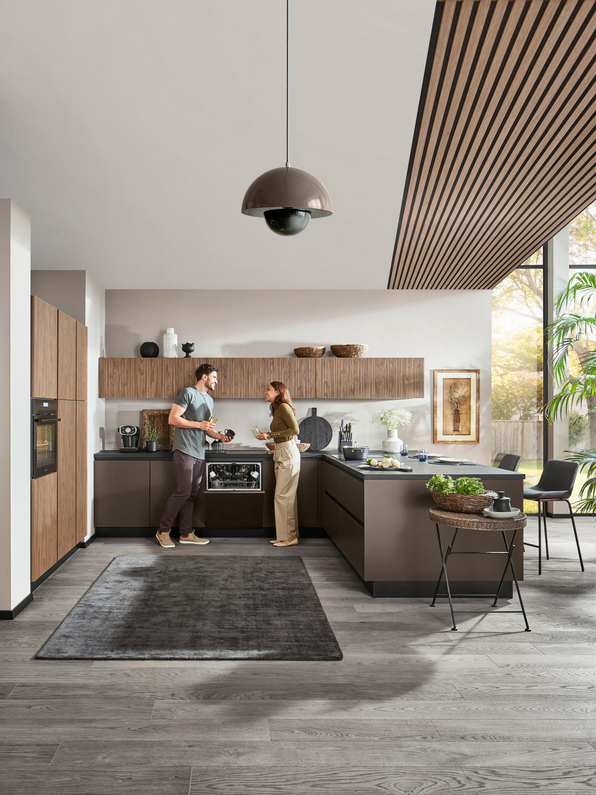 EINBAUKÜCHE   - Braun, Design, Holzwerkstoff - Dieter Knoll