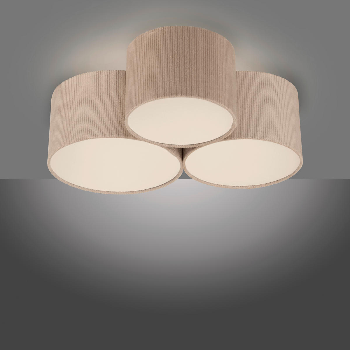 LED PLAFONJERA Duro  - bež, Osnovno, drvo/metal (67/56/21cm)