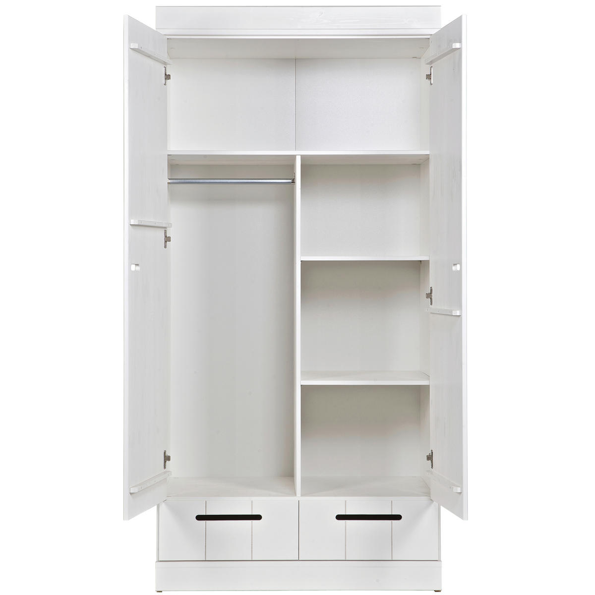 DREHTÜRENSCHRANK 94/195/53 cm 2-türig Weiß  - Weiß, Design, Holz/Holzwerkstoff (94/195/53cm) - Livetastic