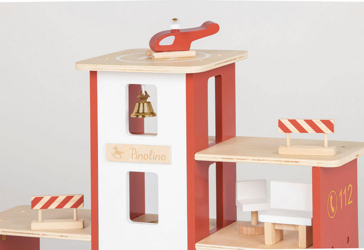 FEUERWEHRSTATION - Multicolor, Basics, Holz (55/32cm) - Pinolino