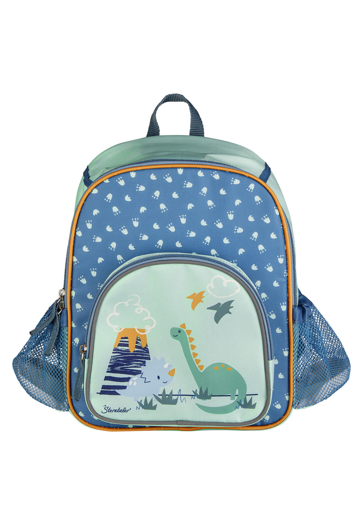 KINDERRUCKSACK Rexi  - Blau/Hellgrün, Basics, Textil (30/24/10cm) - Sterntaler