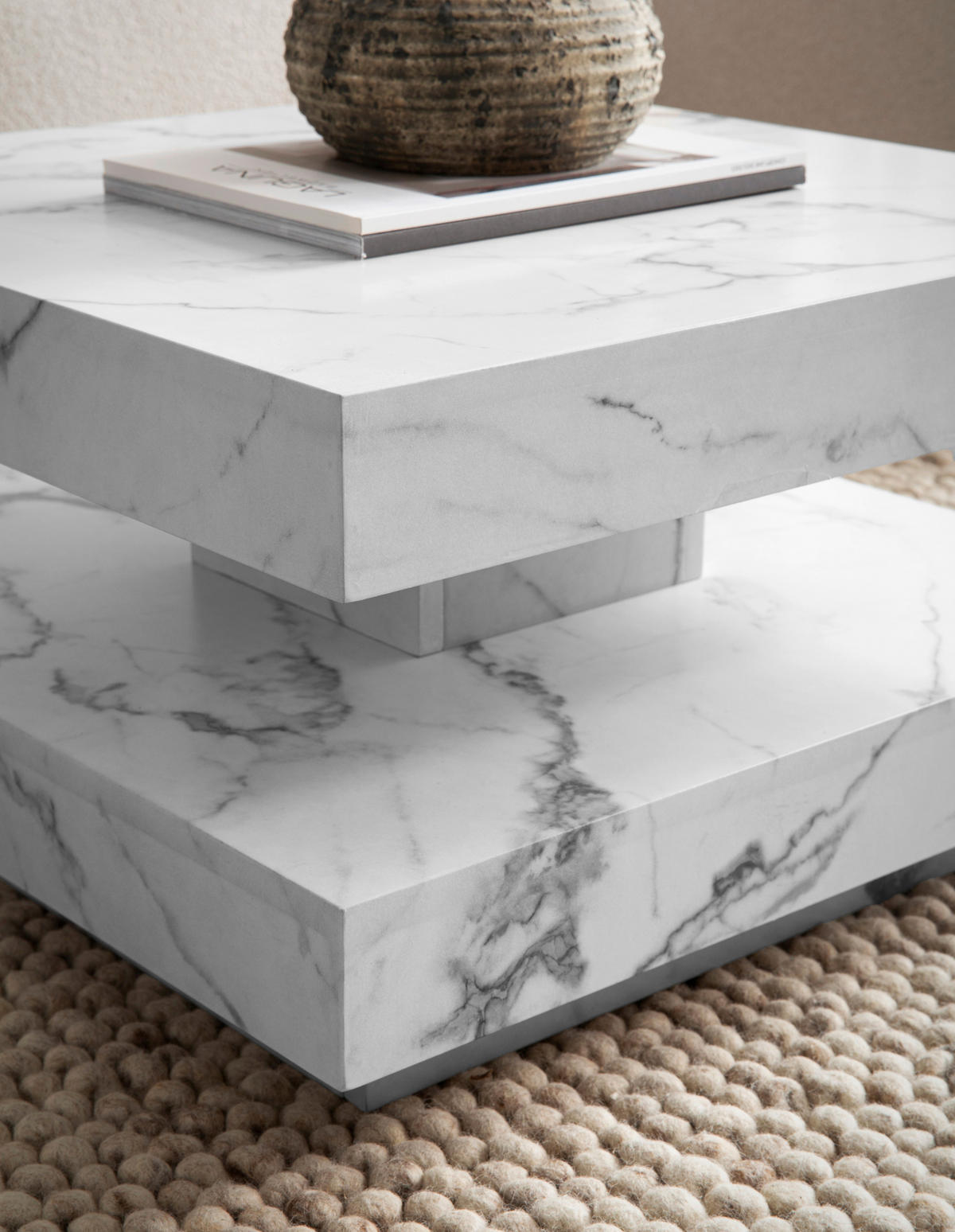 SOFFBORD i trämaterial 60/60/34 cm  - vit, Design, trämaterial (60/60/34cm) - Livetastic