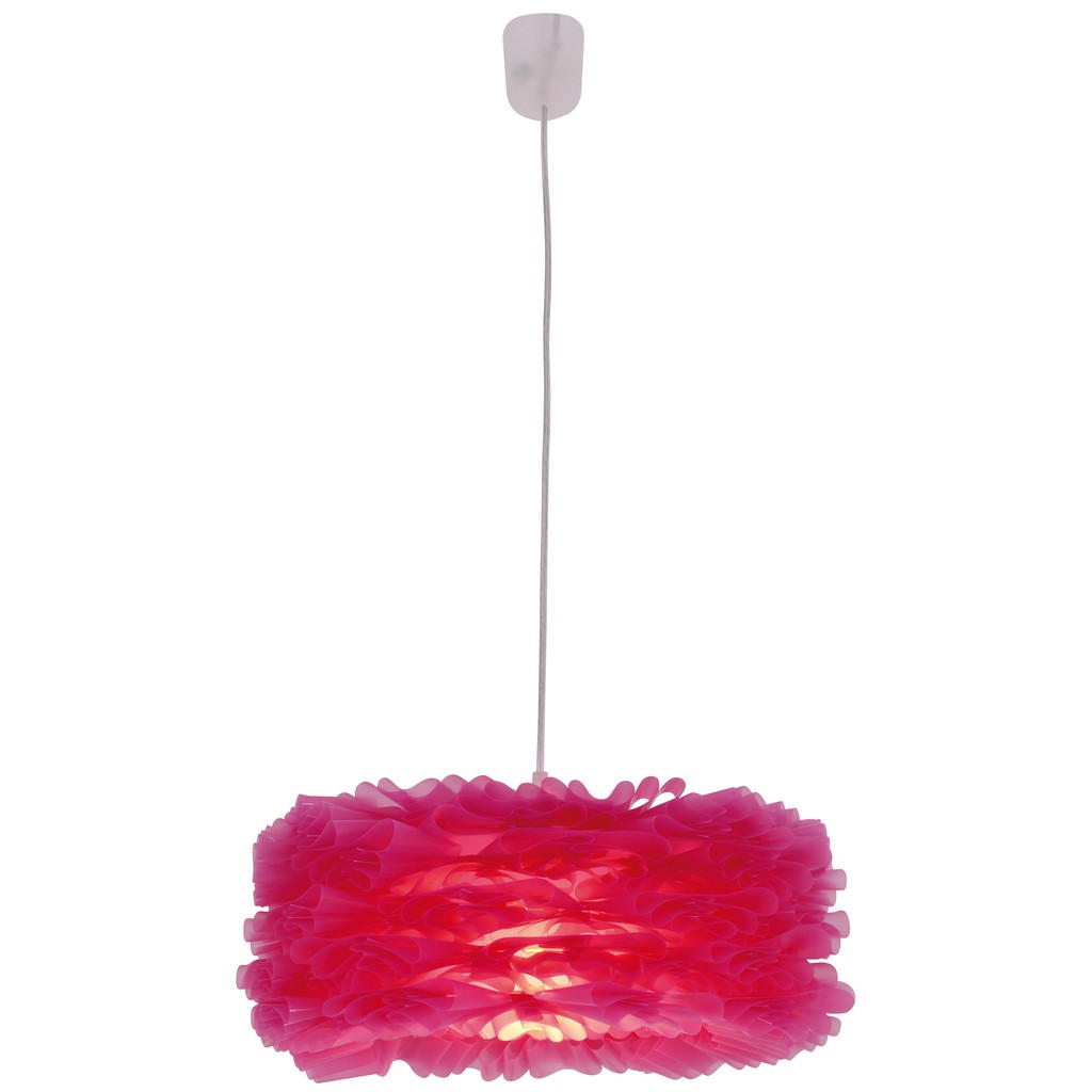 HÄNGELEUCHTE VOLANT 40/101 cm   - Pink/Rot, Trend, Kunststoff (40/101cm) - Näve