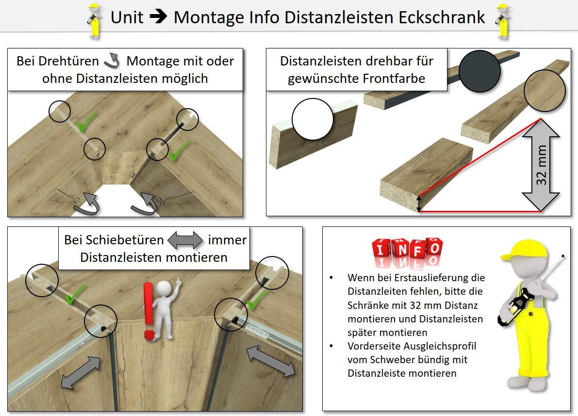 ECKLEISTE  - Eichefarben/Anthrazit, Holzwerkstoff - Hom`in