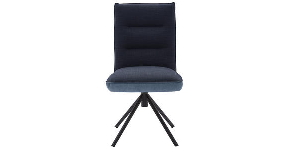 STUHL in Flachgewebe Textil - Blau/Schwarz, Design, Textil/Metall (49/93/59cm) - Dieter Knoll