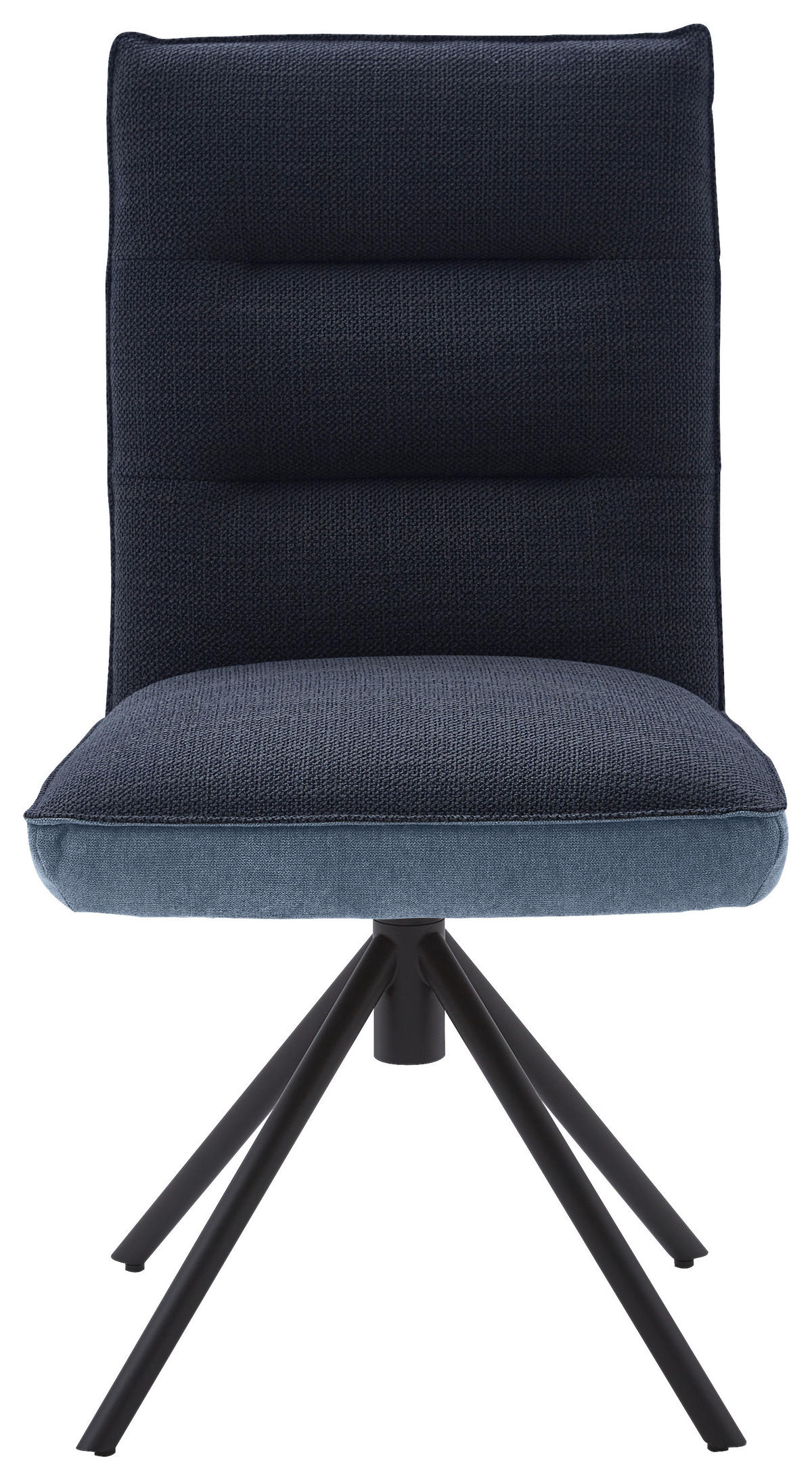 STUHL  in Flachgewebe  - Blau/Schwarz, Design, Textil/Metall (49/93/59cm) - Dieter Knoll