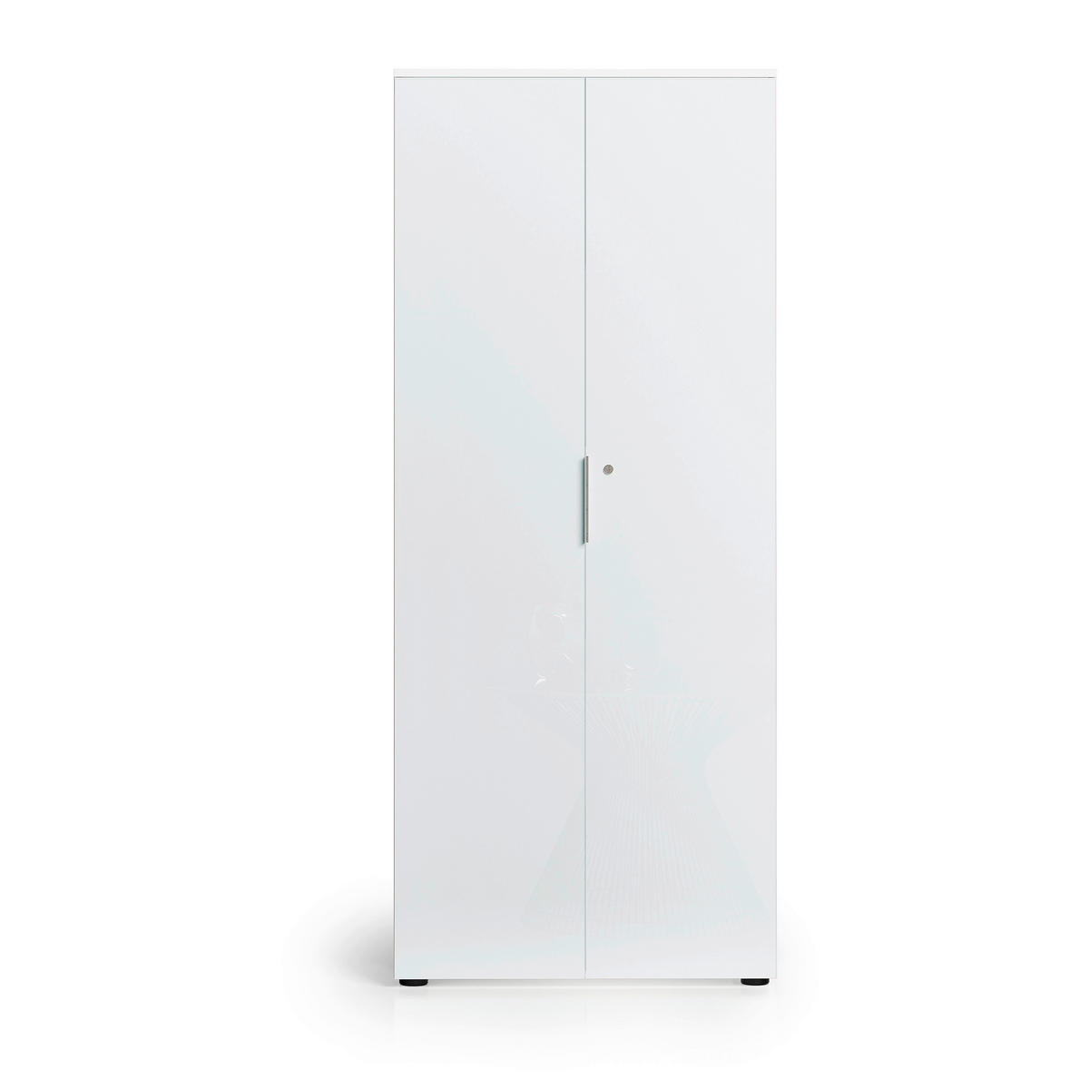 AKTENSCHRANK Weiß  - Weiß, Design, Glas/Holzwerkstoff (80/192/34cm) - Stylife