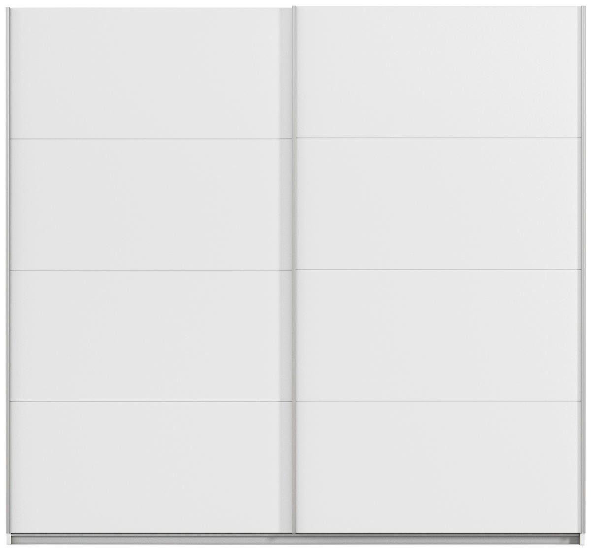 SCHWEBETÜRENSCHRANK 226/210/62 cm 2 Tür(en)-türig Weiß  - Alufarben/Weiß, KONVENTIONELL, Holzwerkstoff/Kunststoff (226/210/62cm) - home24