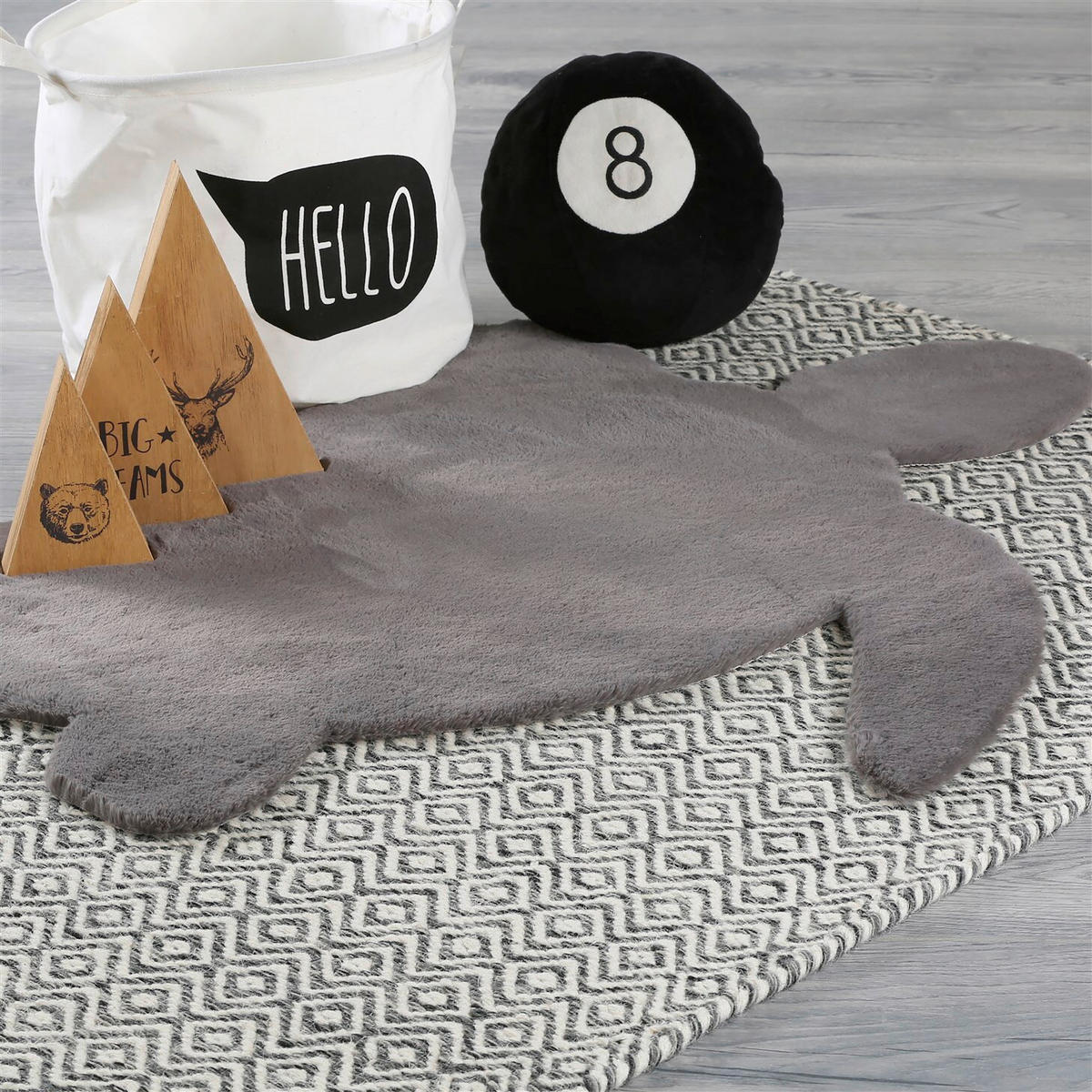 FLACHWEBETEPPICH 83/92 cm Grau  - Grau, Basics, Kunststoff/Textil (83/92cm) - Kayoom