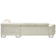 ECKSOFA in Webstoff Beige  - Beige/Schwarz, Design, Textil/Metall (280/235cm) - Hom`in