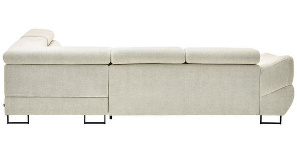 ECKSOFA in Webstoff Beige  - Beige/Schwarz, Design, Textil/Metall (280/235cm) - Hom`in