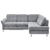 ECKSOFA Grau Webstoff  - Chromfarben/Grau, KONVENTIONELL, Textil/Metall (242/210cm) - Beldomo Style