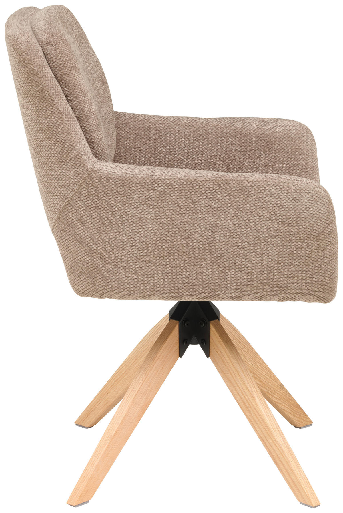 ARMLEHNSTUHL in Holz, Metall, Textil Braun  - Braun/Naturfarben, KONVENTIONELL, Holz/Textil (59/89/65cm) - Livetastic