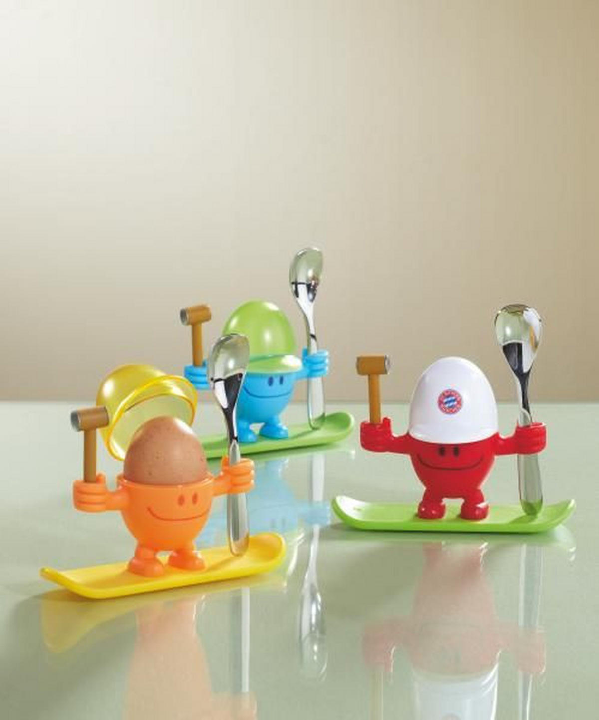 KALÍŠOK NA VAJÍČKO - modrá/zelená, Design, kov/plast (11cm) - WMF