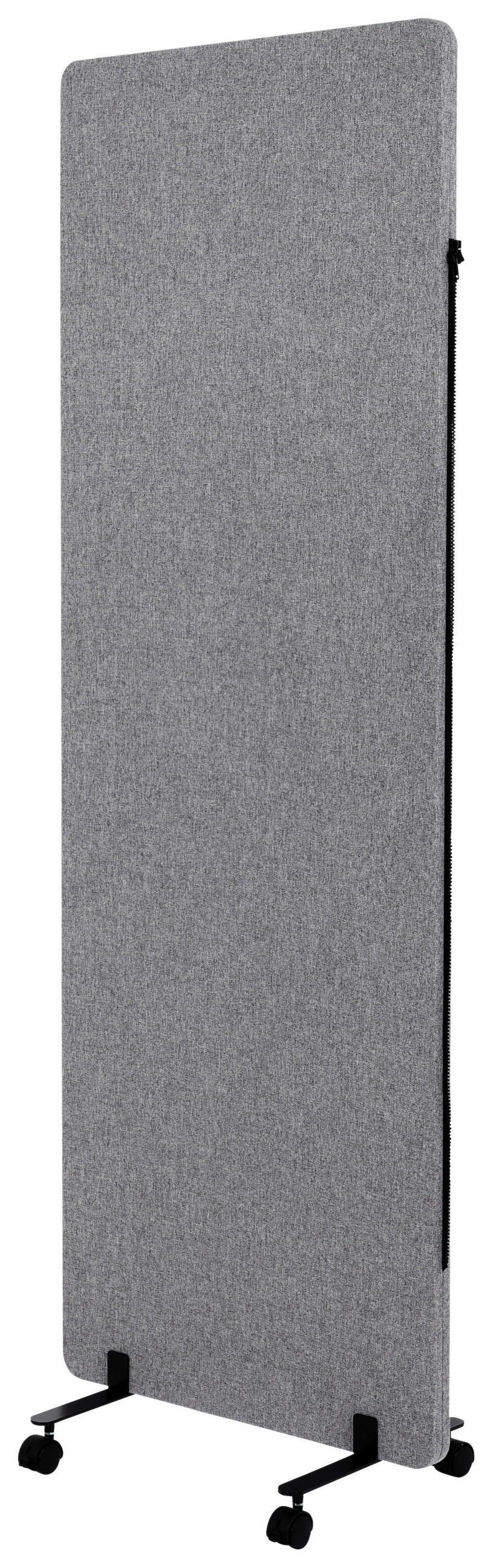 MELLANVÄGG  i metall, plast, textil  mörkgrå  - mörkgrå, Basics, metall/textil (60/177/3cm) - MID.YOU