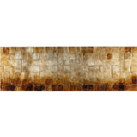 OBJEKTBILD Strukturen 180/56 cm  - Silberfarben/Goldfarben, Design, Holz (180/56cm) - Monee
