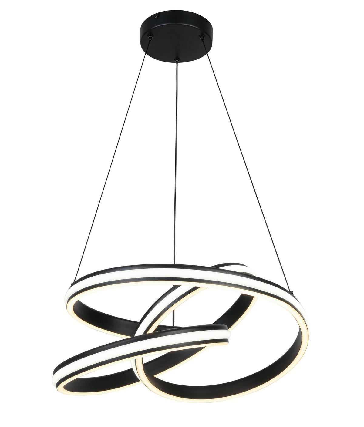 ZÁVĚSNÉ LED SVÍTIDLO, 48/52/120 cm - bílá/černá, Design, kov/plast (48/52/120cm) - Novel