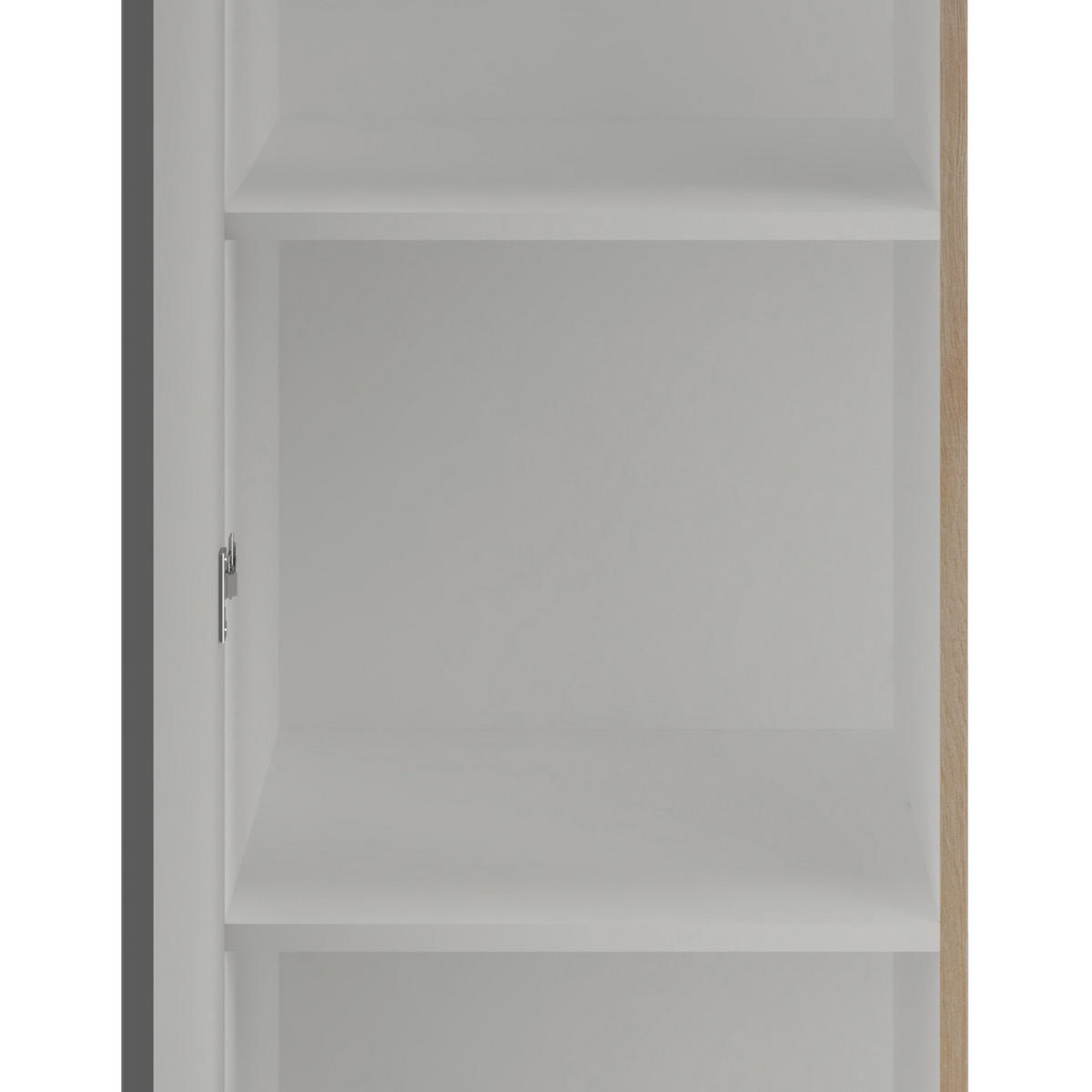 GESCHIRRSCHRANK 50/200/57 cm  in Eiche San Remo, Dunkelgrau  - Edelstahlfarben/Dunkelgrau, MODERN, Holzwerkstoff/Metall (50/200/57cm) - FlexWell