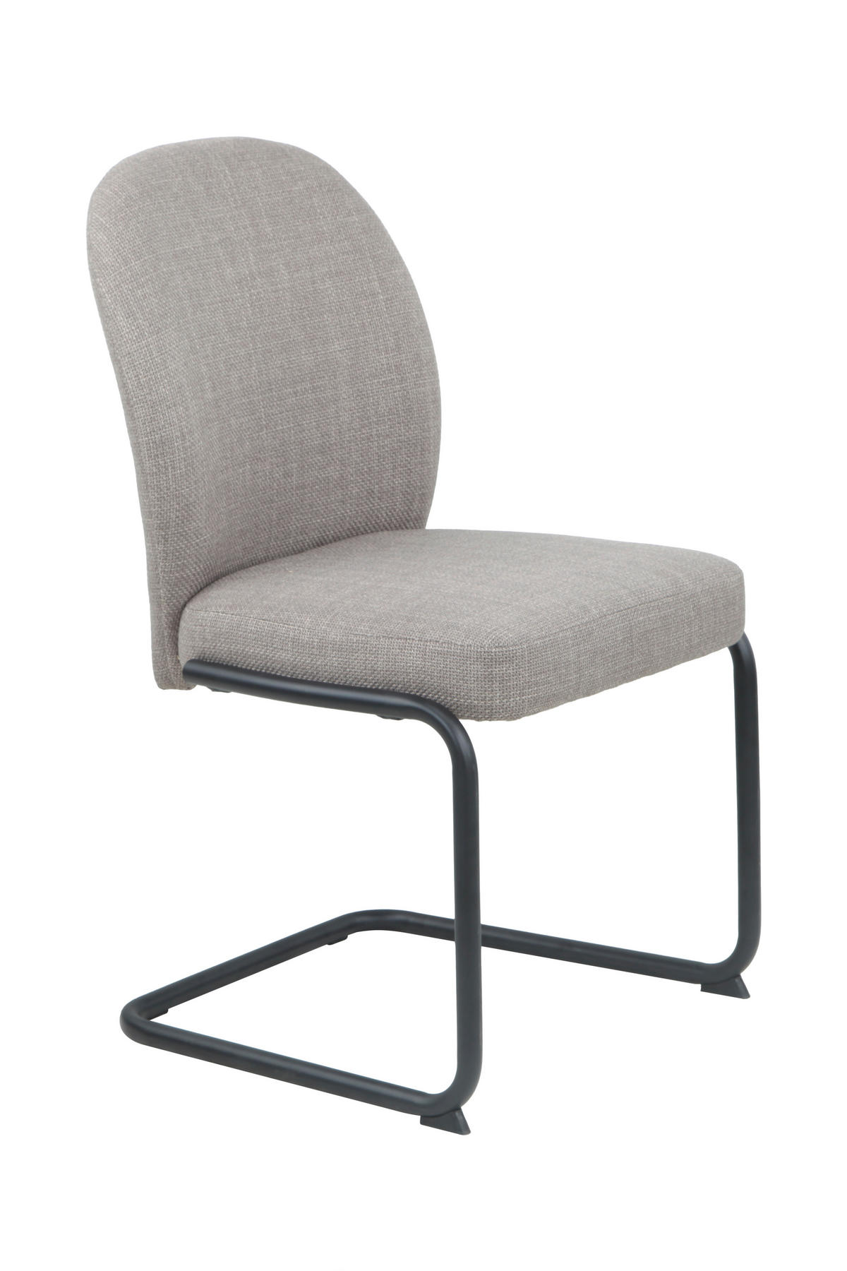 SCHWINGSTUHL-SET 2 Stück  in Stahl Webstoff  - Schlammfarben/Schwarz, MODERN, Textil/Metall (53/90/62cm) - MID.YOU