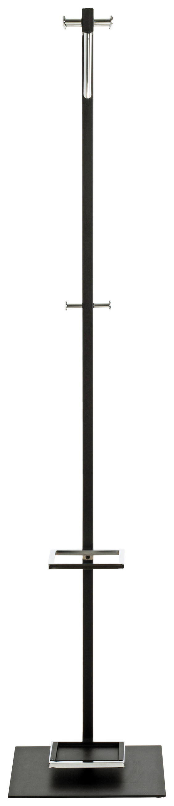 STOJAN DO ŠATNY - černá/barvy chromu, Design, kov (35/175/41cm)