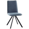 STUHL  in Eisen beschichtet  - Schwarz/Hellblau, Design, Textil/Metall (48/93/60cm) - Cantus