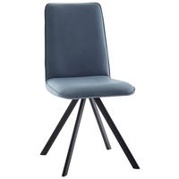 STOL, kovina, tekstil črna, svetlo modra  - svetlo modra/črna, Design, kovina/tekstil (48/93/60cm) - Cantus