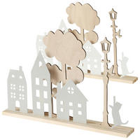 DEKOHAUS - Weiss/Hellgrau, Basics, Holz/Metall (46/7/31cm) - Ambia Home