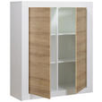HIGHBOARD  in 121/145/45 cm  - Eichefarben/Weiß, Design, Holzwerkstoff (121/145/45cm) - Carryhome
