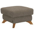 HOCKER Chenille Greige  - Greige/Eichefarben, MODERN, Holz/Textil (65/47/65cm) - Valnatura
