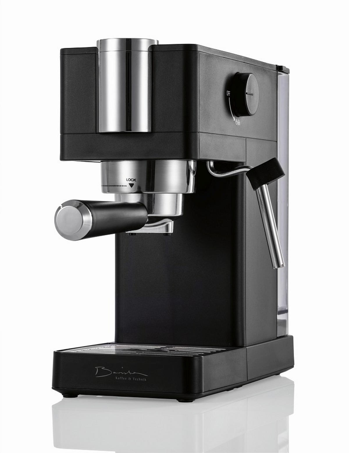 ESPRESSOMASCHINE Barista  - Silberfarben/Schwarz, Design, Kunststoff/Metall (29,5/14/29cm)