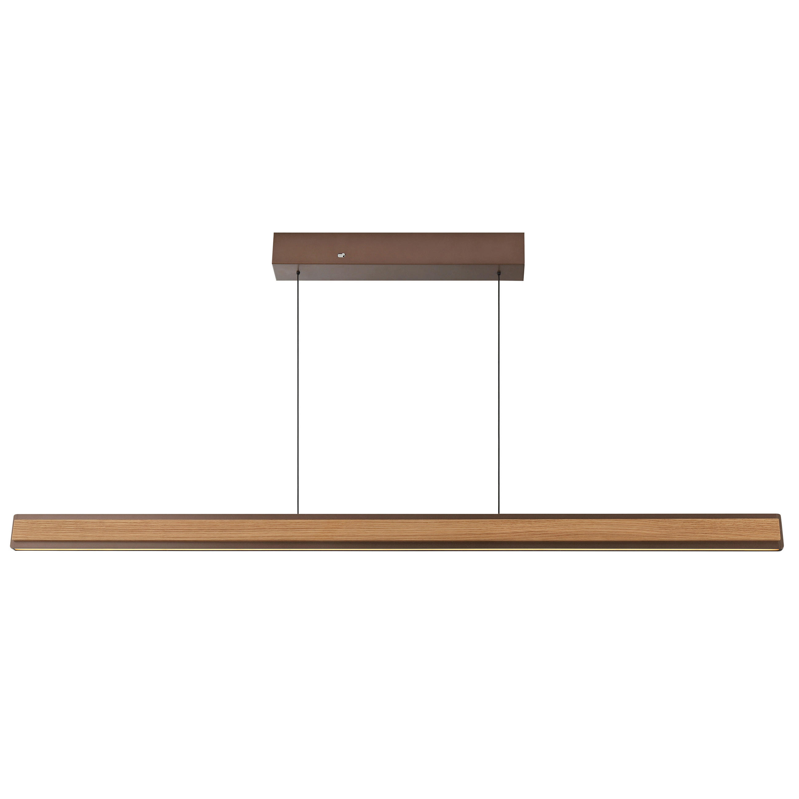 LED-HÄNGELEUCHTE ARVISO 127,2/180/6 cm  - Eiche Bianco/Braun, Natur, Holz/Kunststoff (127,2/180/6cm)