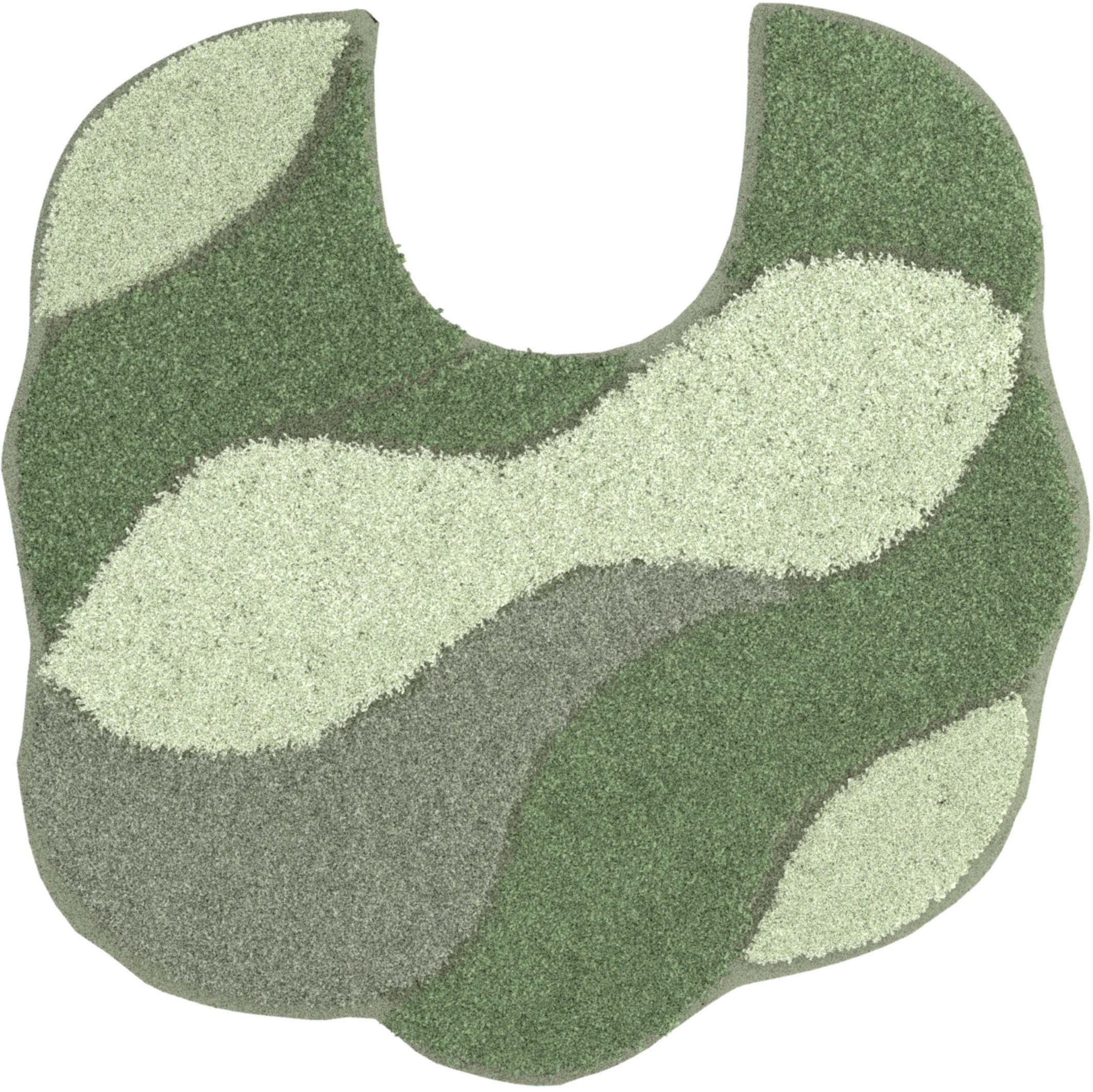 WC-VORLEGER Grün 50/55 cm  - Grün, Basics, Kunststoff/Textil (50/55cm) - Grund