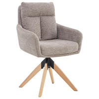 ARMLEHNSTUHL  Sitzfläche 360° drehbar Webstoff  Taupe  - Taupe/Naturfarben, Konventionell, Holz/Textil (59/92/63cm) - Livetastic