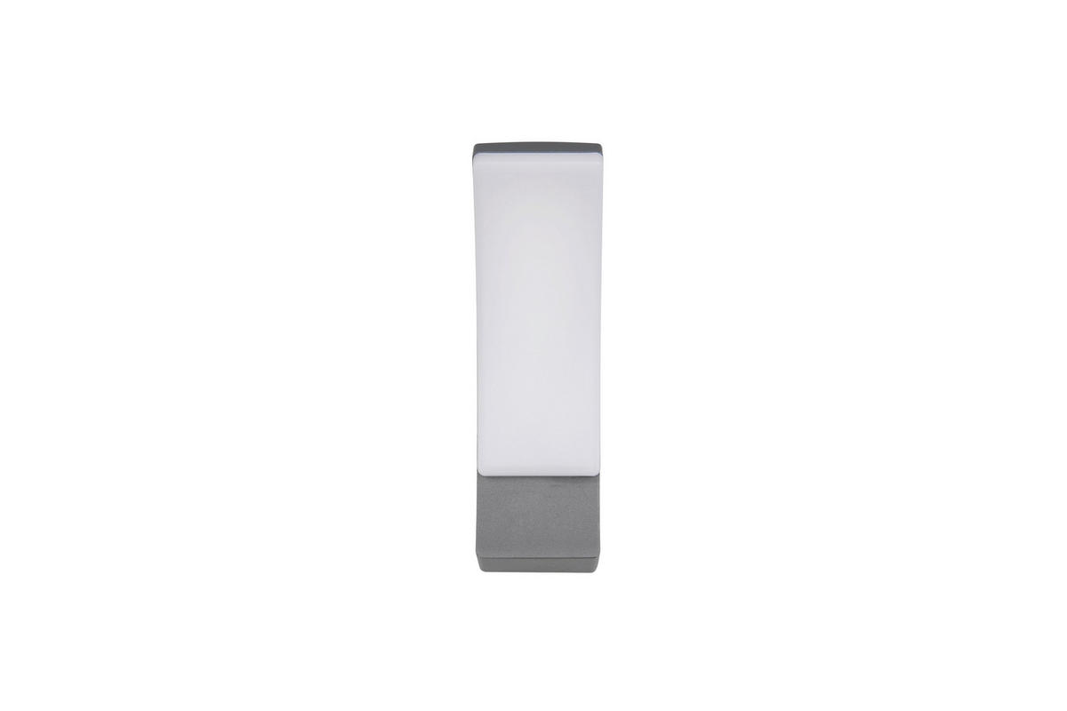 AUSSENWANDLEUCHTE - Weiss/Anthrazit, Design, Kunststoff/Metall (8/22,5/18,5cm)
