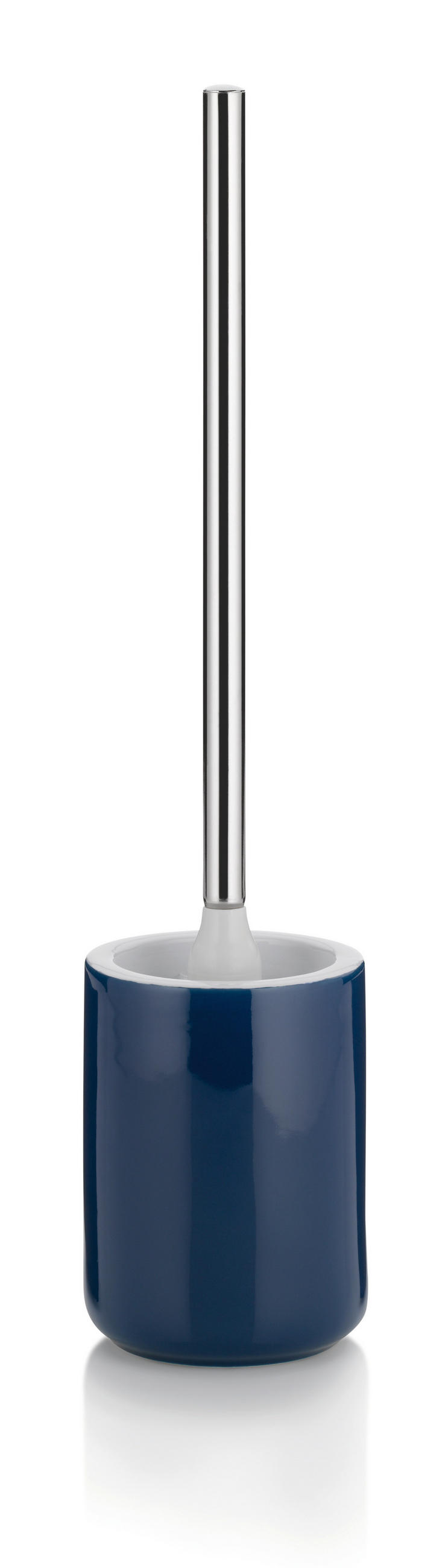 WC-BÜRSTENGARNITUR in Metall  Kunststoff   - Blau, Basics, Keramik/Kunststoff (10,5/46cm) - Kela