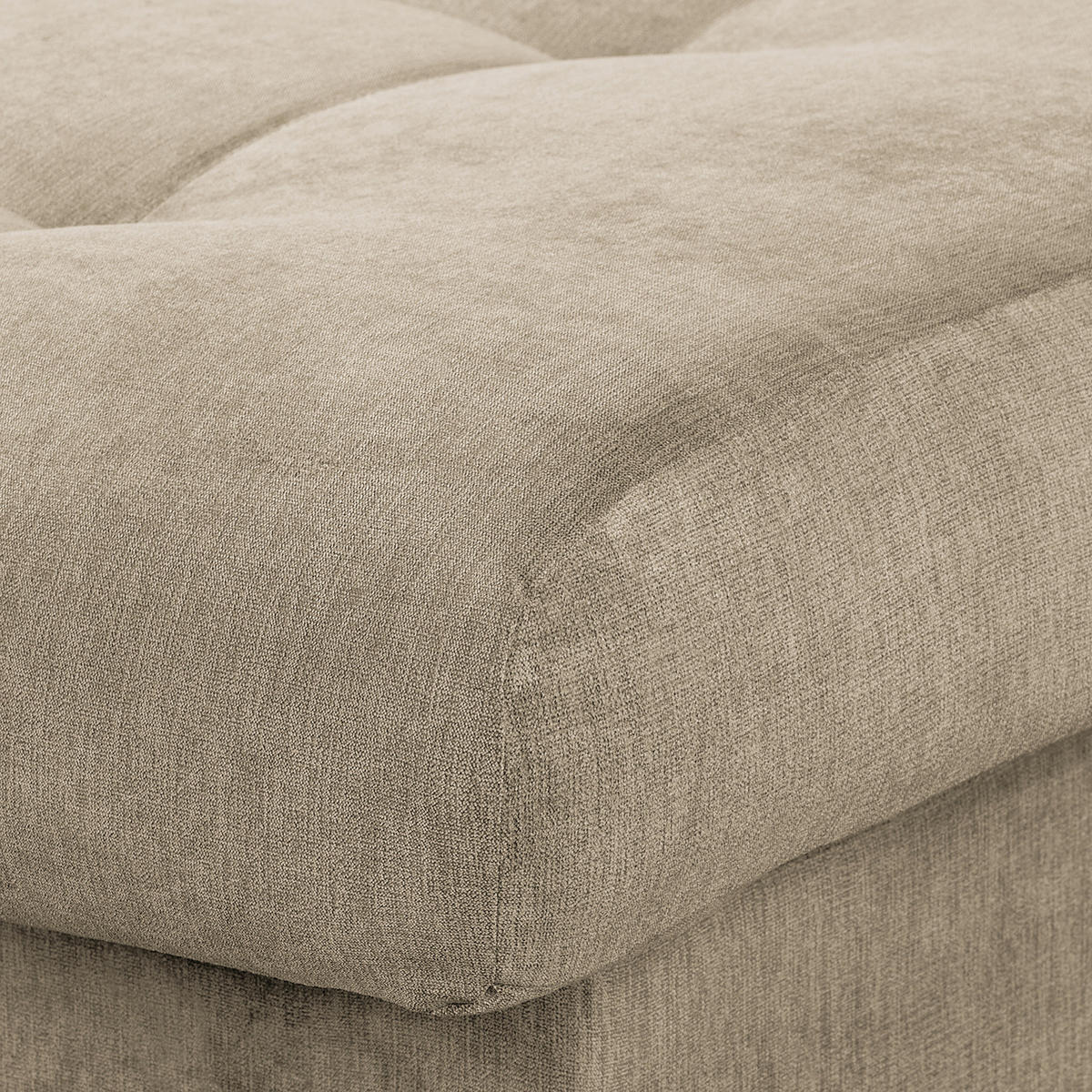 ECKSOFA Naomi Cappuccino Mikrofaser Rückenkissen  - Schwarz/Cappuccino, Design, Kunststoff/Textil (284/243cm) - P & B