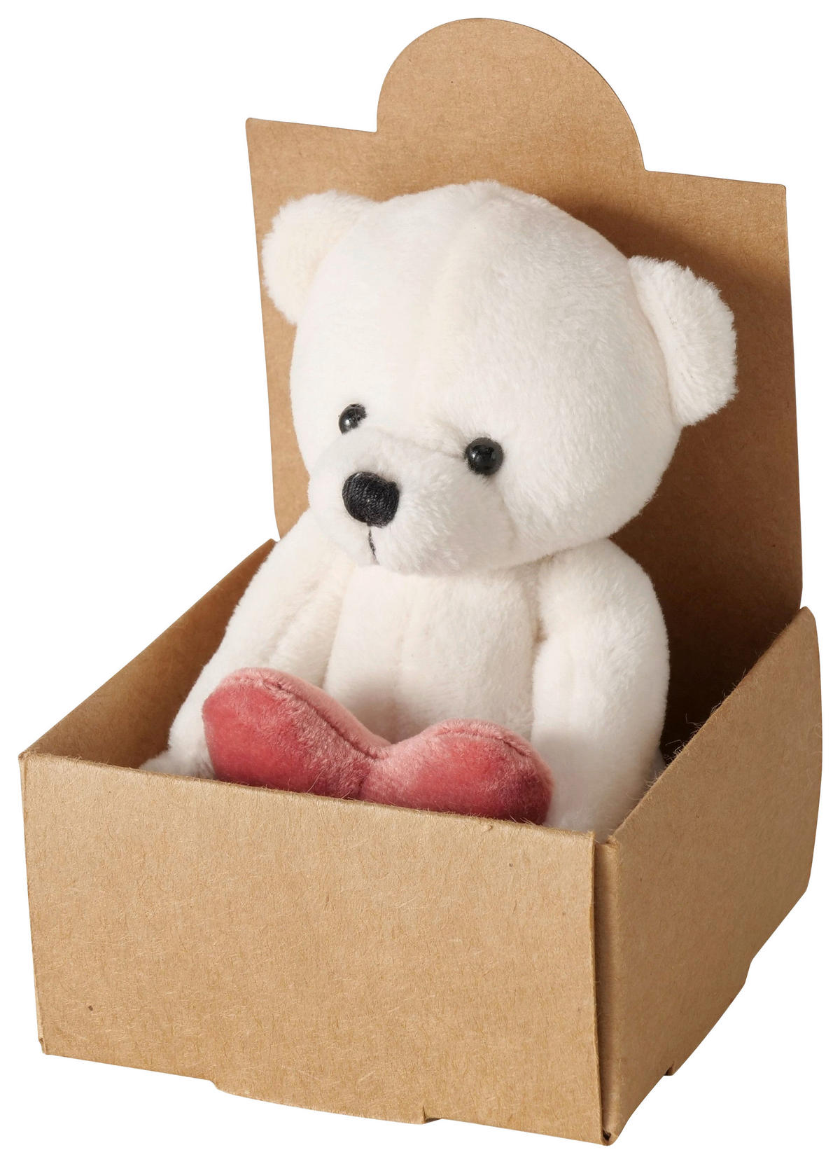 KUSCHELTIER 7/10/10,7 cm  - Creme/Rosa, Basics, Textil (7/10/10,7cm)