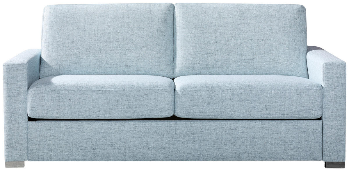 SCHLAFSOFA in Textil Blau  - Chromfarben/Blau, Design, Textil/Metall (188/86/97cm) - Novel