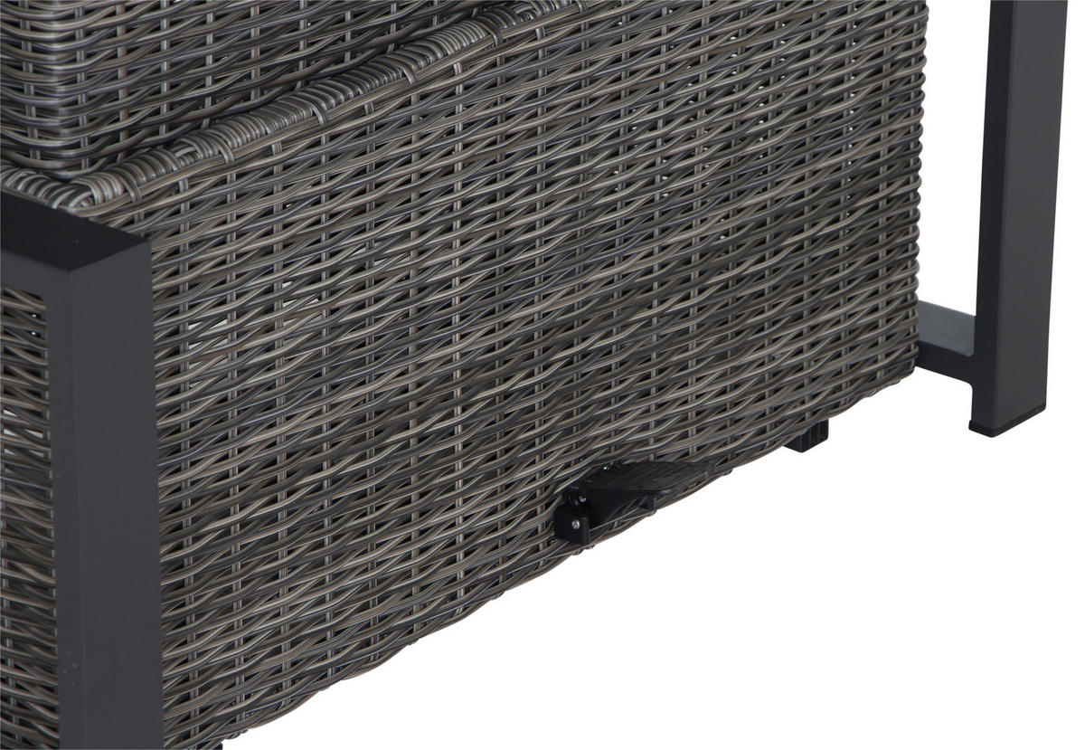 LOUNGEGARNITUR 5-teilig   83/103/160 cm Aluminium  - Grau, Basics, Keramik/Kunststoff (83/103/160cm) - Siena Garden