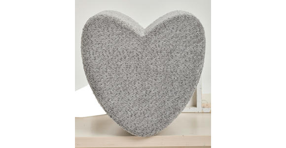 HOCKER Vliesstoff, Bouclé Grau - Grau, Trend, Textil (41/44/41cm) - Xora