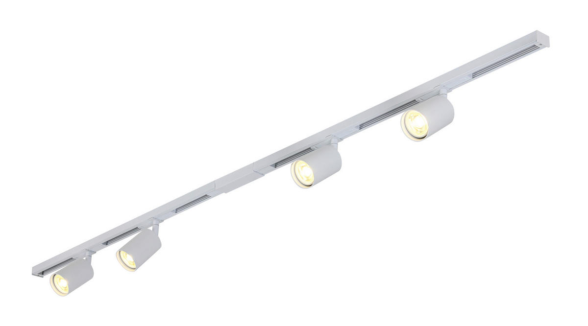 SCHIENENSYSTEM 120/5,5/14 cm  - Weiß, Trend, Kunststoff/Metall (120/5,5/14cm) - Collett's Monde