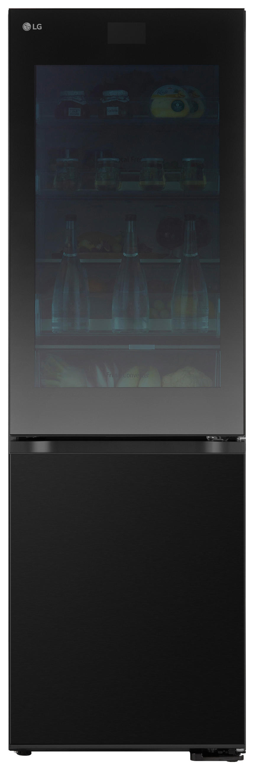 KÜHL-GEFRIER-KOMBINATION 59.5/186/67.6 cm GBG7190CEV  - Schwarz, Trend, Glas/Kunststoff (59.5/186/67.6cm) - LG