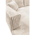 ECKSOFA Creme Cord  - Creme/Schwarz, MODERN, Holz/Textil (208/322cm) - Carryhome