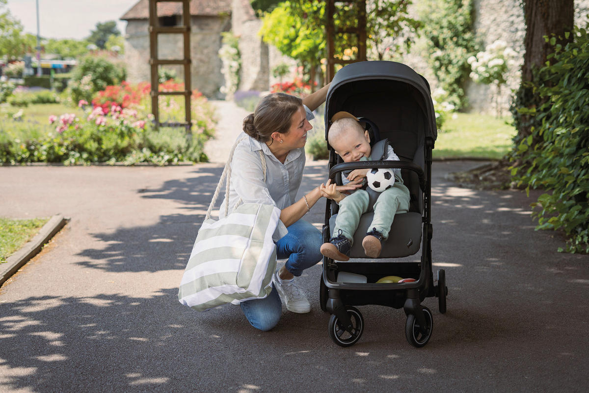 BUGGY Boogy 2 Stone  - Dunkelgrau/Schwarz, Basics, Textil/Metall (51/105/84,5cm) - Osann