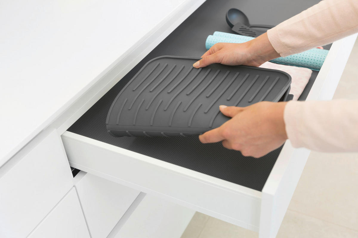 ABTROPFMATTE   - Dunkelgrau, Design, Kunststoff (32,5/43,8/0,9cm) - Brabantia