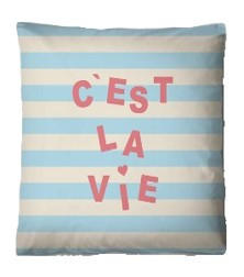 DÍSZPÁRNA 45/45 cm  - krémszínű/kék, Trend, textil (45/45cm) - Esposa