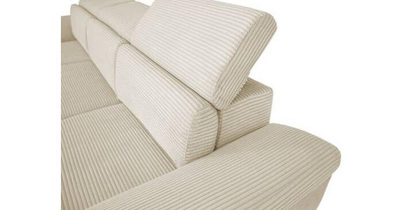 ECKSOFA in Cord Naturfarben  - Silberfarben/Naturfarben, Design, Textil/Metall (250/167cm) - Xora