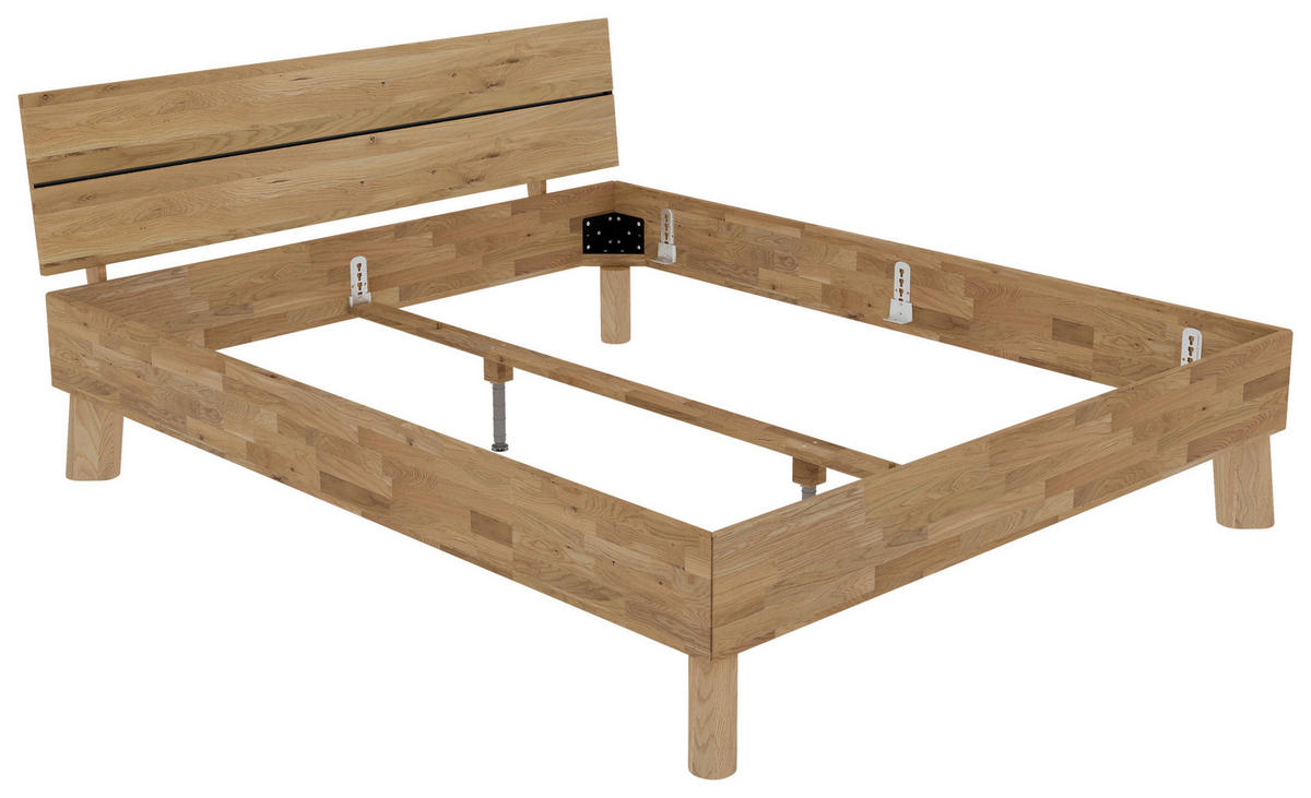 BETT 160/200 cm  in Naturfarben  - Naturfarben, MODERN, Holz (160/200cm) - MID.YOU